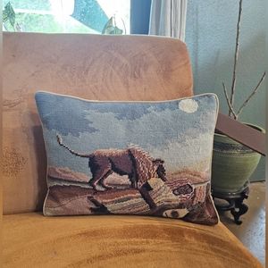 Vintage Embroidered Safari Decorative Throw Pillow Wool